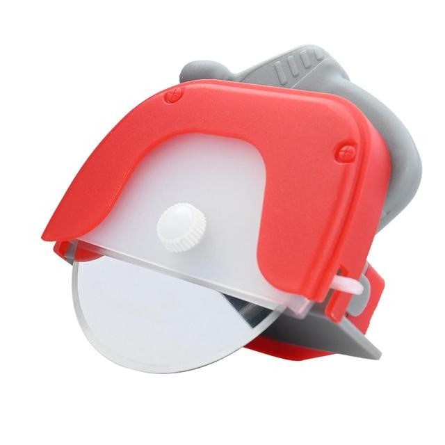 Cutit circular pentru pizza , otel inoxidabil si plastic, capc protectie lama