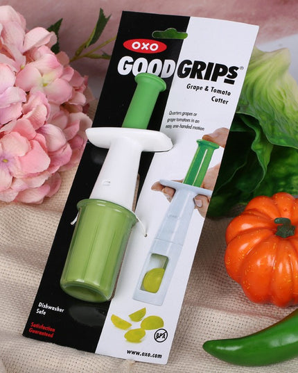 Cutit Feliator pentru Legume si Fructe mici, Feliator pentru Rosii Cherry, Feliator pentru Masline, Ustensila de Feliat Fructe si Legume