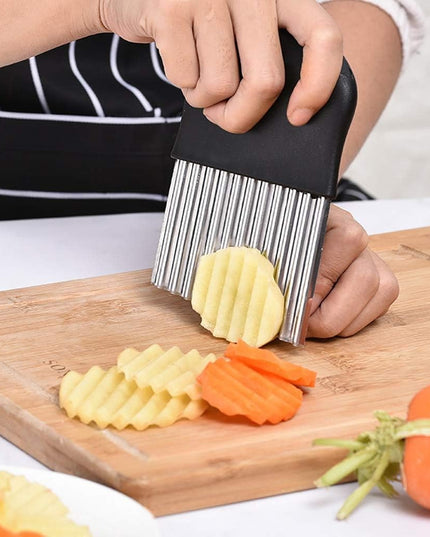 Cutit pentru Cartofi Ondulati, pentru Legume, Forma Ondulata, Usor de Utilizat, Taiere