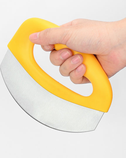 Cutit pentru taiat pizza cu protectie din silicon pentru lama, inox