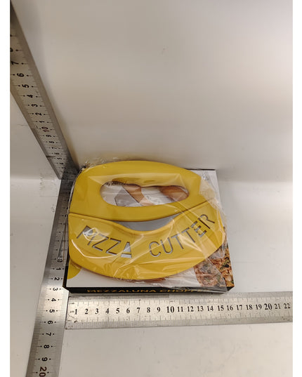 Cutit pentru taiat pizza cu protectie din silicon pentru lama, inox