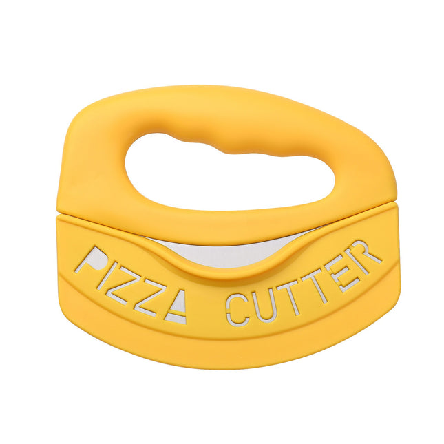 Cutit pentru taiat pizza cu protectie din silicon pentru lama, inox