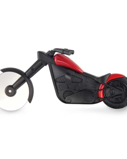 Cutit pizza creativ in forma de motocicleta, cu suport pentru cutit,otel/PP