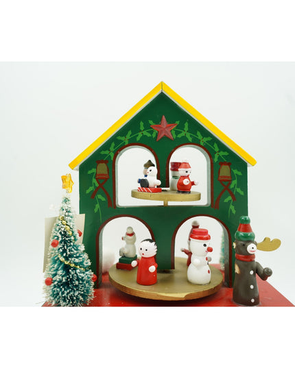 Cutiuta muzicala decorata, Casuta de Craciun