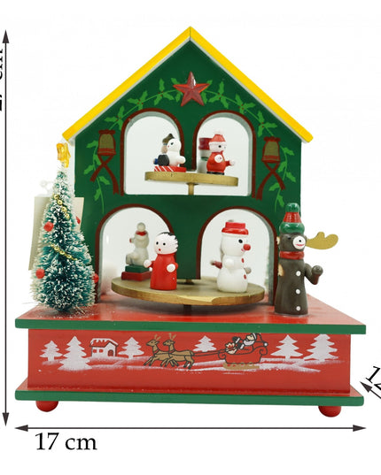 Cutiuta muzicala decorata, Casuta de Craciun
