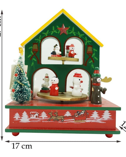 Cutiuta muzicala decorata, Casuta de Craciun