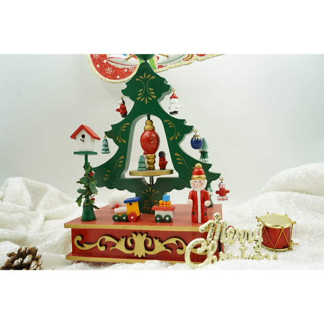 Cutiuta muzicala decorata de Craciun, Brad