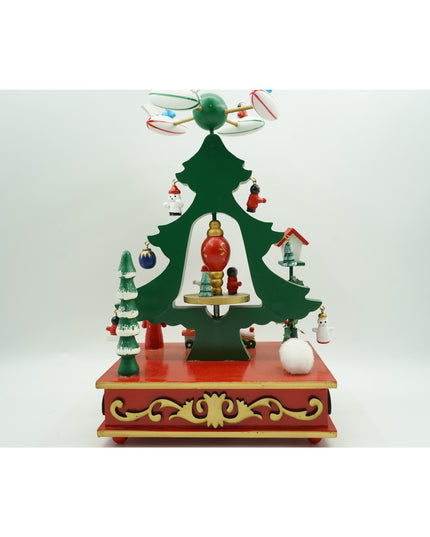 Cutiuta muzicala decorata de Craciun, Brad