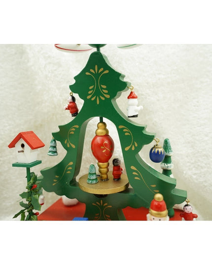 Cutiuta muzicala decorata de Craciun, Brad