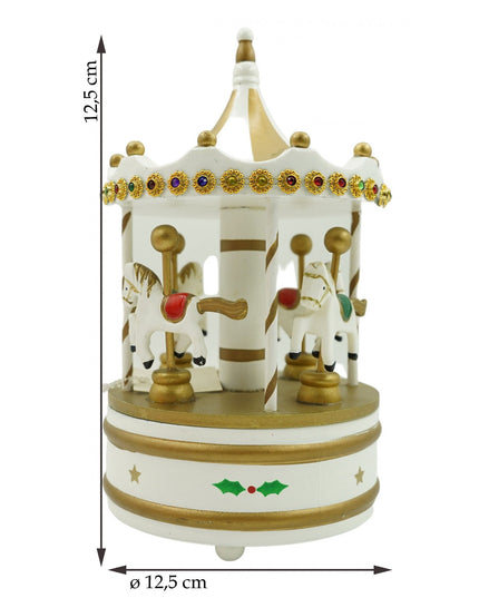 Cutiuta muzicala decorata de Craciun, Carusel rotativ