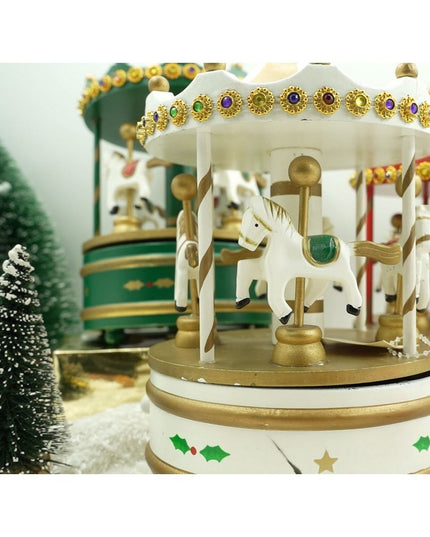 Cutiuta muzicala decorata de Craciun, Carusel rotativ