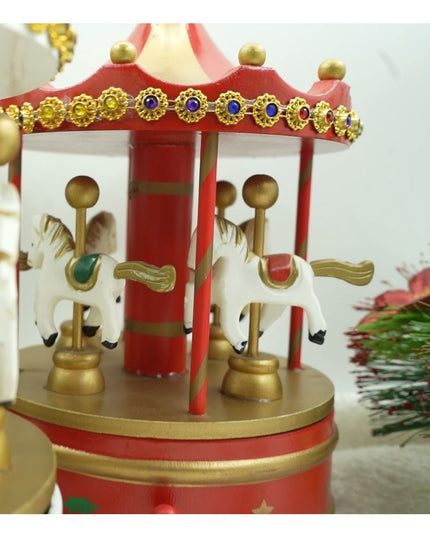 Cutiuta muzicala decorata de Craciun, Carusel rotativ
