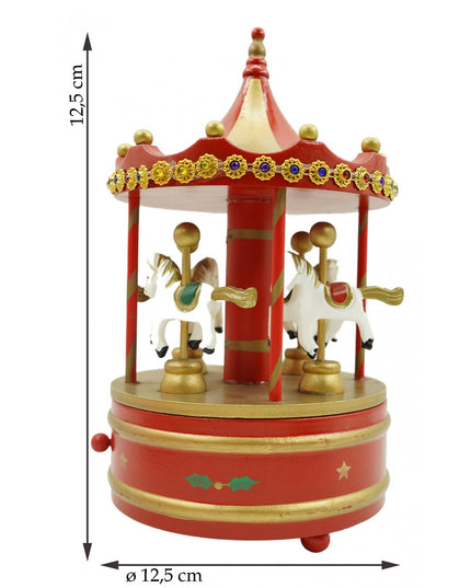 Cutiuta muzicala decorata de Craciun, Carusel rotativ
