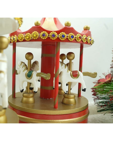 Cutiuta muzicala decorata de Craciun, Carusel rotativ