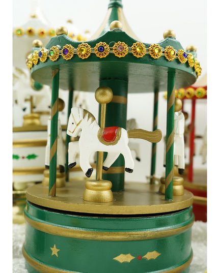 Cutiuta muzicala decorata de Craciun, Carusel rotativ