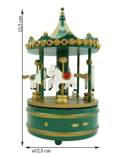 Cutiuta muzicala decorata de Craciun, Carusel rotativ
