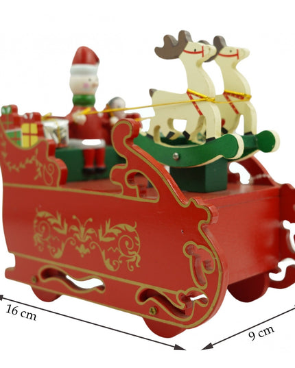 Cutiuta muzicala decorata, Sania lui Mos Craciun