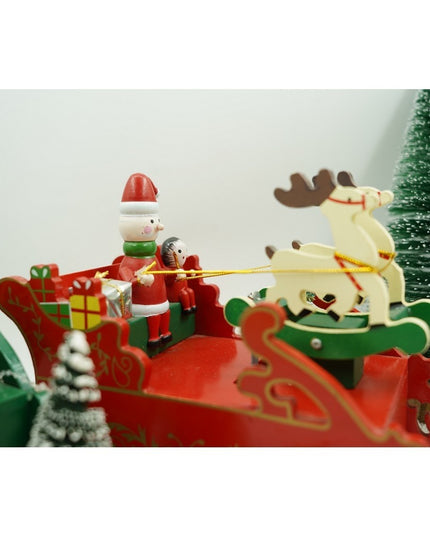 Cutiuta muzicala decorata, Sania lui Mos Craciun