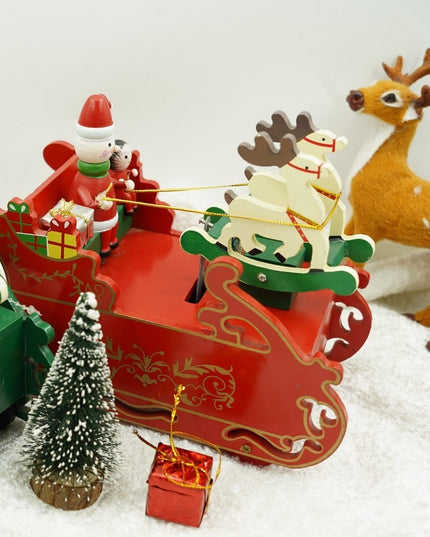 Cutiuta muzicala decorata, Sania lui Mos Craciun