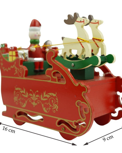 Cutiuta muzicala decorata, Sania lui Mos Craciun