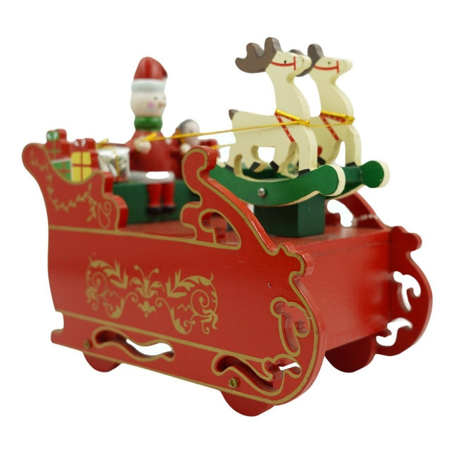 Cutiuta muzicala decorata, Sania lui Mos Craciun