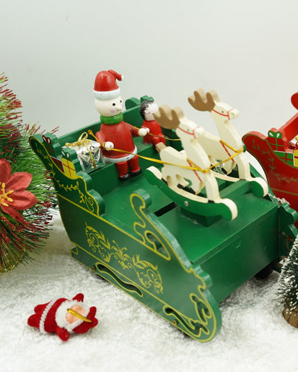 Cutiuta muzicala decorata, Sania lui Mos Craciun