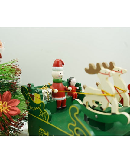 Cutiuta muzicala decorata, Sania lui Mos Craciun