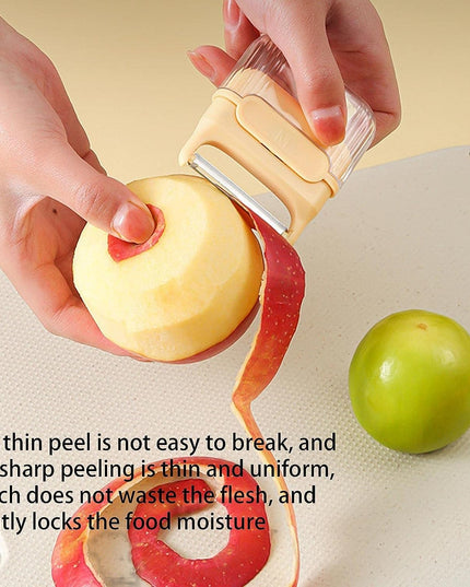 Decojitor/Curatator manual de legume si fructe, portabil, cu magnet, doua lame, Inox