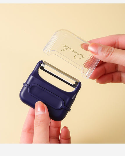 Decojitor/Curatator manual de legume si fructe, portabil, cu magnet, doua lame, Inox