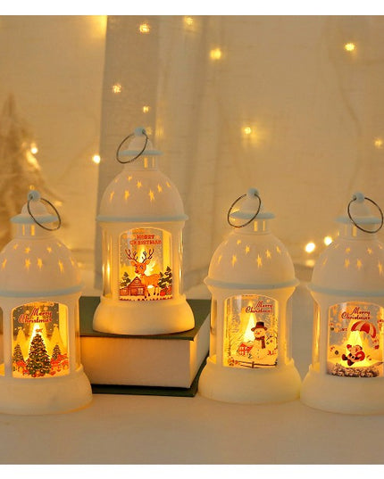 Decoratiune de Craciun, Model Sfesnic de Birou, Om de Zapada, din Plastic, cu Inel de Agatat