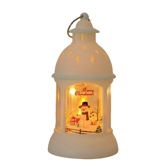 Decoratiune de Craciun, Model Sfesnic de Birou, Om de Zapada, din Plastic, cu Inel de Agatat