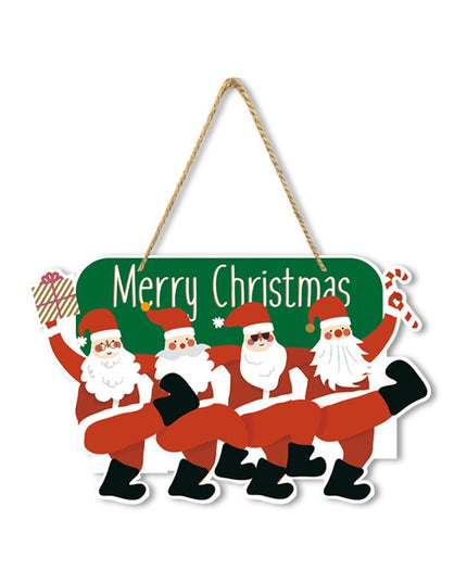 Decoratiune de Craciun, de Agatat, pentru Usa, Perete sau Brad, Sfoara Inclusa,din Hartie 350g, Model Mosi Craciuni