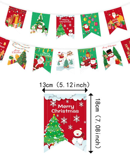 Decoratiune de Craciun, Tip Banner, 12 Piese, pentru Usa sau Perete