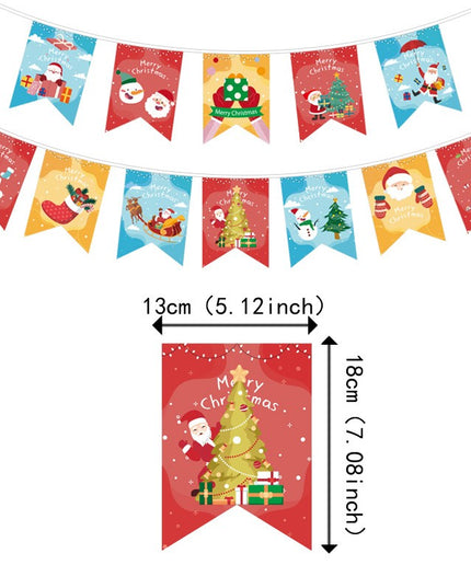Decoratiune de Craciun, Tip Banner, 12 Piese, pentru Usa sau Perete