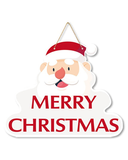 Decoratiune de Craciun, de Agatat, pentru Usa, Perete sau Brad, Sfoara Inclusa,din Hartie 350g, Model Mos Craciun