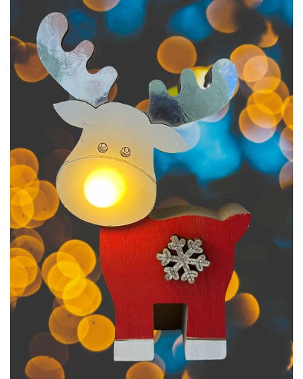 Decoratiune Craciun cu lumina, Ren, lumina
