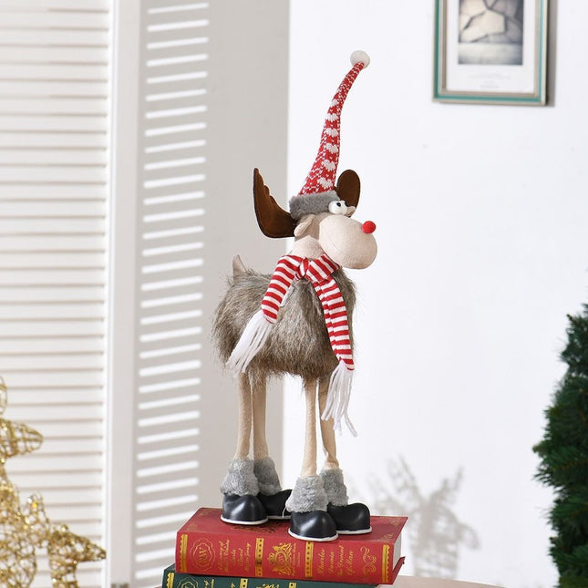 Figurina de Craciun, Ren 3D, din Panza si Polistiren, Inaltime