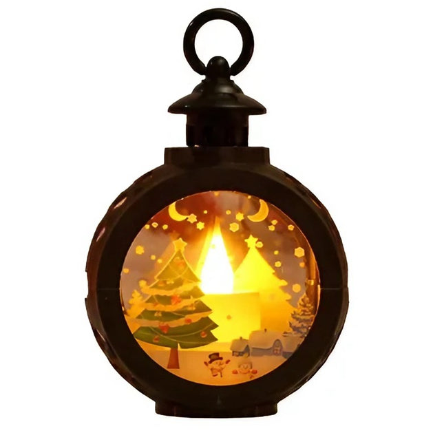 Decoratiune Craciun tip Felinare cu baterii, ,Lumanare cu geam si inscriptie Brad Craciun,lumina