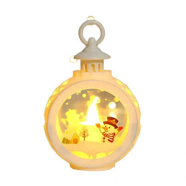 Decoratiune Craciun tip Felinare cu baterii, ,Lumanare cu geam si inscriptie om de zapada,lumina