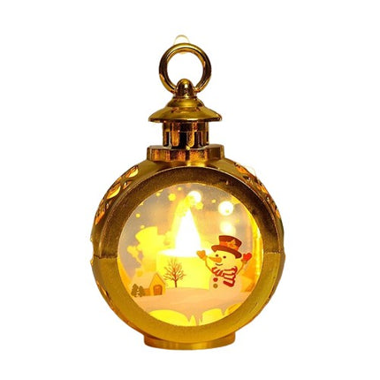 Decoratiune Craciun tip Felinare cu baterii, ,Lumanare cu geam si inscriptie om de zapada,lumina