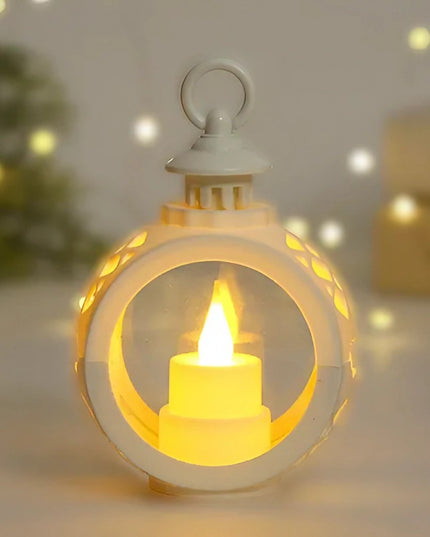 Decoratiune Craciun tip Felinare cu baterii, ,Lumanare cu lumina