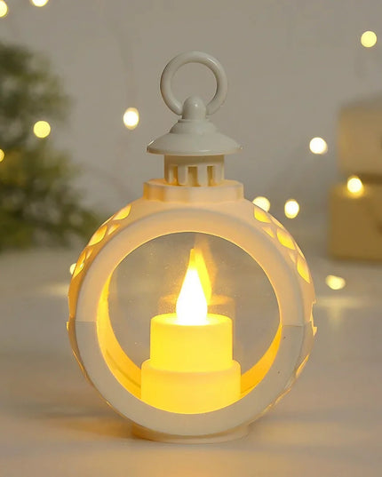 Decoratiune Craciun tip Felinare cu baterii, ,Lumanare cu lumina