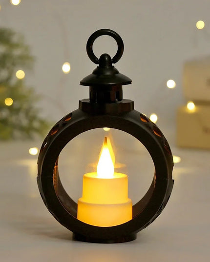 Decoratiune Craciun tip Felinare cu baterii, ,Lumanare cu lumina