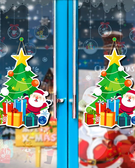 Decoratiune de Craciun, de Agatat, pentru Usa, Perete sau Brad, Sfoara Inclusa, cm, din Hartie 350g, Model Brad