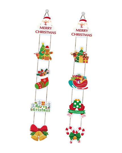 2 Decoratiuni de Craciun, de Agatat, pentru Usa, Sfoara Inclusa, / , din Hartie 350g