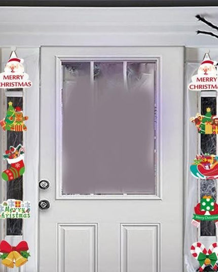 2 Decoratiuni de Craciun, de Agatat, pentru Usa, Sfoara Inclusa, / , din Hartie 350g