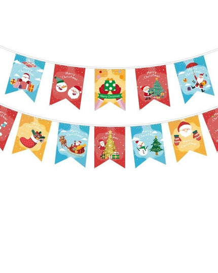 Decoratiune de Craciun, Tip Banner, 12 Piese, pentru Usa sau Perete