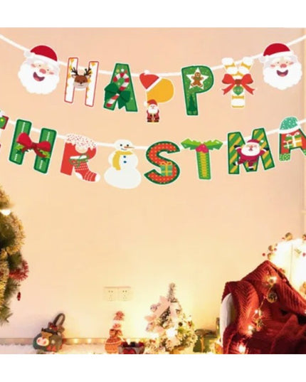 Decoratiune de Craciun, Tip Banner, 16 Piese, pentru Usa sau Perete