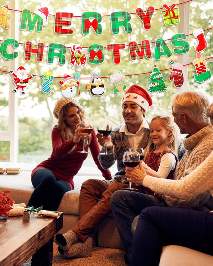 Decoratiune de Craciun, Tip Banner, pentru Usa sau Perete, Litere