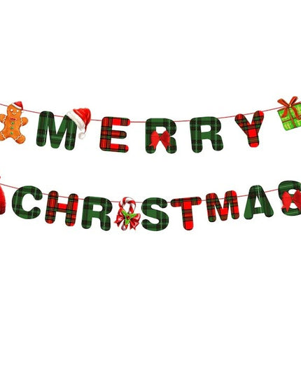 Decoratiune de Craciun, Tip Banner, pentru Usa sau Perete, Litere